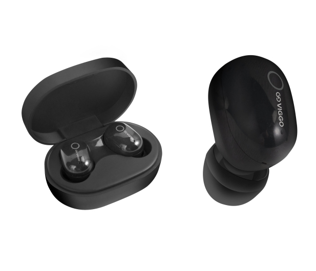 VIGGO DESIGN SŁUCHAWKI DOUSZNE TWS VIGGO Earbuds EBT02K Czarne ^ - 1460443 - zdjęcie